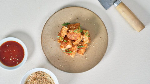 Fluffige Kimchi Pancakes mit S! Salty Bowl Dip und Sojasauce - STAY SPICED !