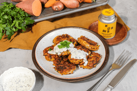 Süßkartoffel Karottenbratlinge - STAY SPICED !