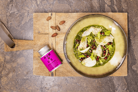 Perlen Couscous Salat mit Stangensellerie, Birne und Granatapfel - STAY SPICED !