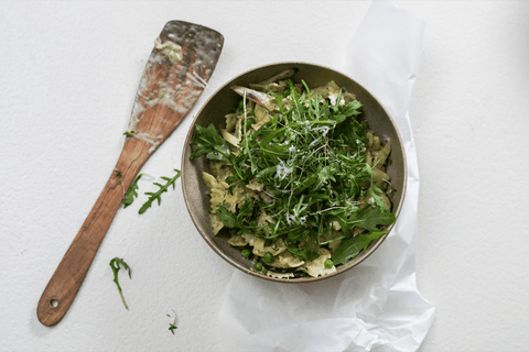Pasta Primavera mit Spargel, Erbsen und Bärlauch - STAY SPICED !