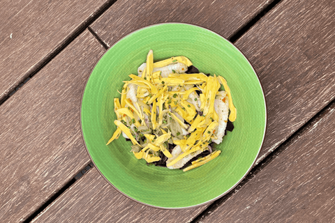 Gebratene Seezunge auf Rotkraut mit Jackfruit-Essiggurkensalat - STAY SPICED !