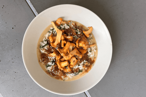 Herbstliches Pfifferlingrisotto mit Brennesseln, Tamrinde und Feigen - STAY SPICED !