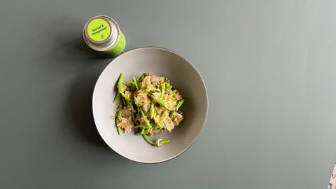Ceviche von der Dorade mit Hopfenspargel, Tapioka & Sauerkraut - STAY SPICED !