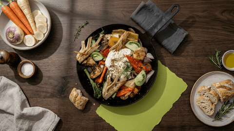 Grillgemüse mit Hemp, Burrata und grünen Tomaten - STAY SPICED !