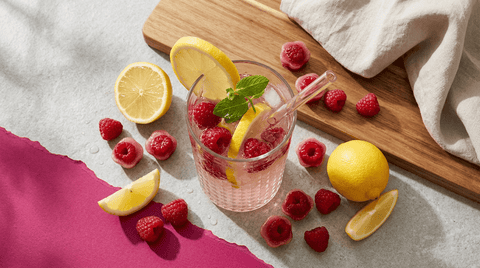 Eiswürfel mit Himbeerfruchtpulver - STAY SPICED !