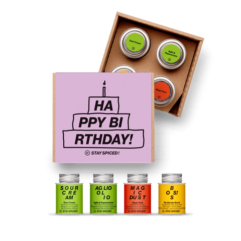 Happy Birthday | Gewürze Set | 4er Geschenkbox - STAY SPICED ! - 59533x