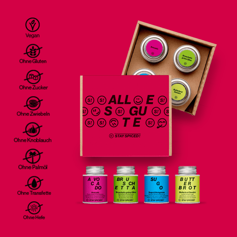 Alles Gute! | Gewürze Set | 4er Geschenkbox - STAY SPICED ! - 59532x