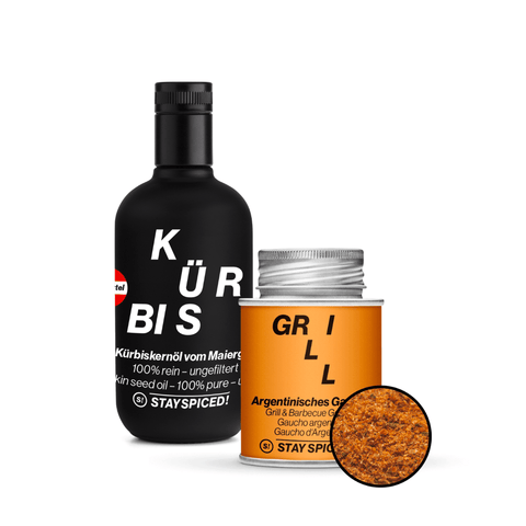 Gaucho Grill & Kürbiskernöl | BUNDLE | 1 Gewürz + 1 Kürbiskernöl - STAY SPICED ! - 59129x