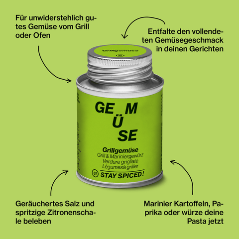 Grillgemüse - Grill & Mariniergewürz - STAY SPICED ! - 62007xL