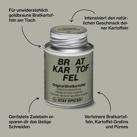 Original Salzburger Bratkartoffel-Gewürzzubereitung - STAY SPICED ! - 60015xL