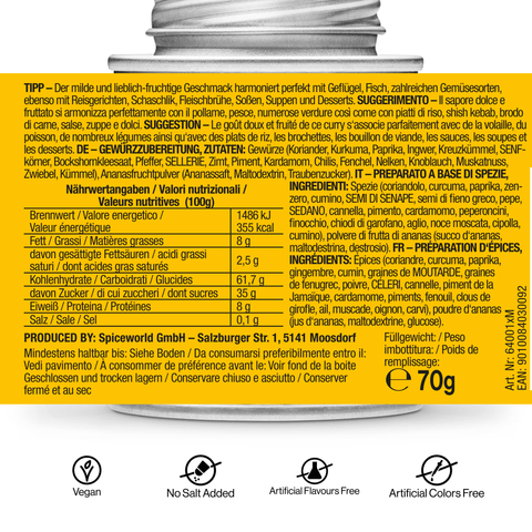 Ananas Curry - fruchtige Currymischung - STAY SPICED ! - 64001xL