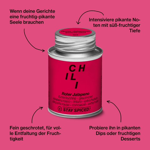 Jalapeno Chili, rot gemahlen - Extra Fruchtig! - STAY SPICED ! - 56021xM