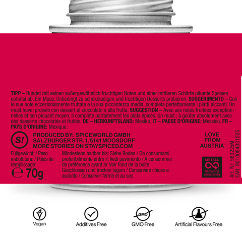 Jalapeno Chili, rot gemahlen - Extra Fruchtig! - STAY SPICED ! - 56021xM