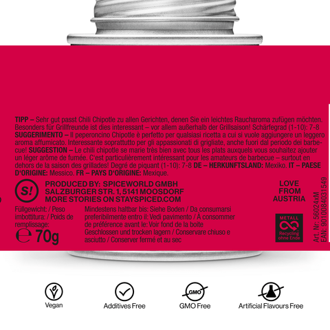 Jalapeno-Chili rot "Chipotled" gemahlen - STAY SPICED ! - 56024xM