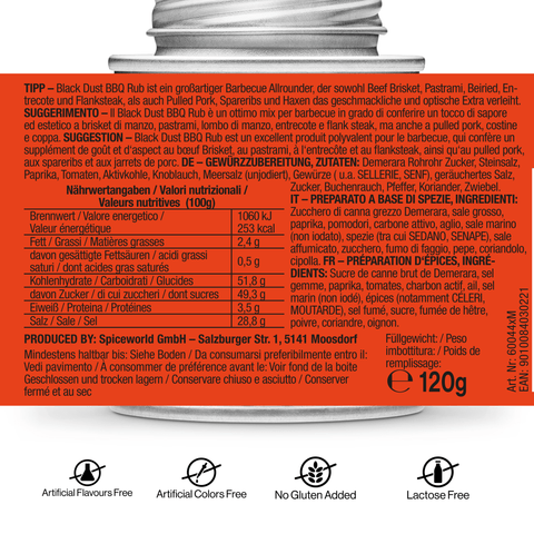 Black Dust - Black Barbecue Rub - STAY SPICED ! - 60044xM