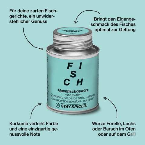 Alpenfischgewürz mit Kräutern - STAY SPICED ! - 60008xM