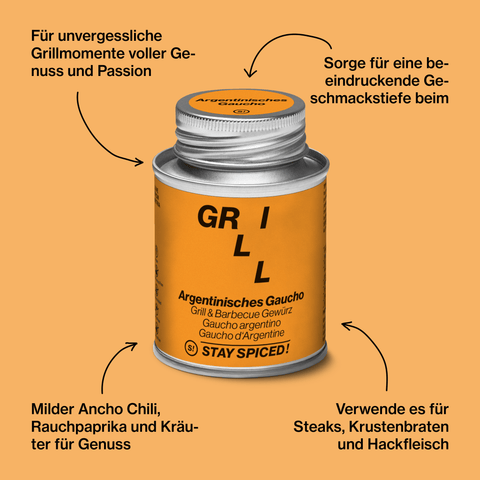 Argentinisches Gaucho Grill & Barbecue Gewürz - STAY SPICED ! - 61002xM