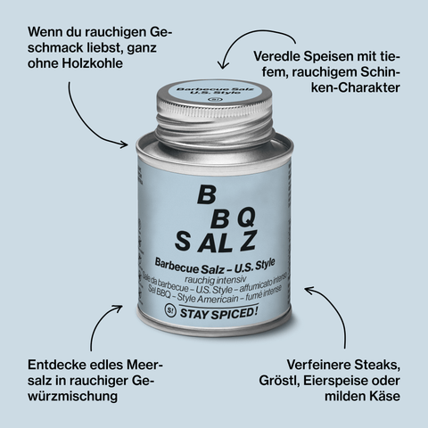 US-Style BBQ Salz, rauchig intensiv - STAY SPICED ! - 54401xM