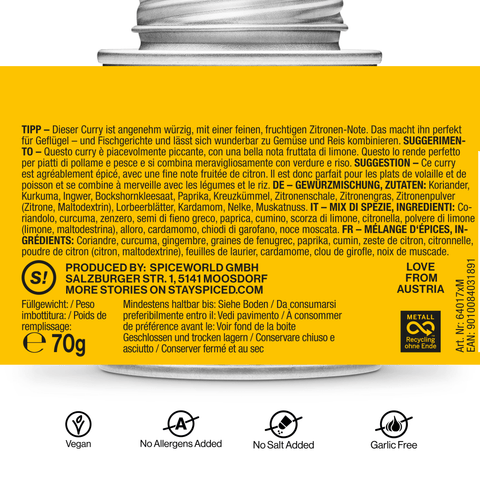 Lemon Curry - zitroniger Curry - STAY SPICED ! - 64017xM