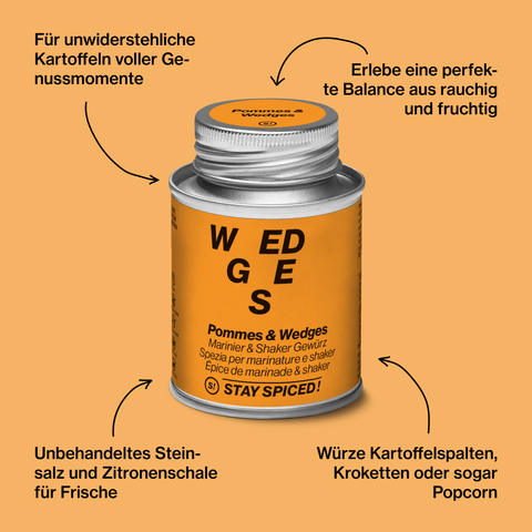 Pommes & Wedges - Marinier & Shaker Gewürz - STAY SPICED ! - 62012xL