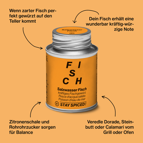 Salzwasser Fisch - kräftiges Fischgewürz - STAY SPICED ! - 62014xM