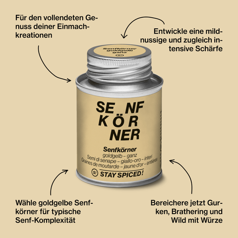 Senfkörner goldgelb ganz - STAY SPICED ! - 50179xM