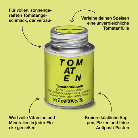 Tomatenflocken - 1kg entspricht 13,9 kg frischen Tomaten - STAY SPICED ! - 50192xM