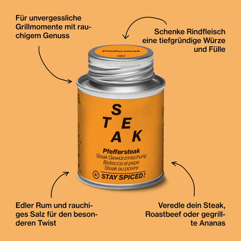 Pfeffersteak - Grill & Fleischgewürz - STAY SPICED ! - 62002xM