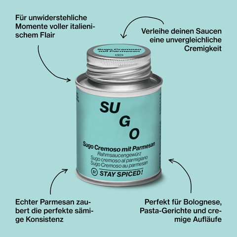 Sugo Cremoso mit Parmesan, Rahmsaucenwürzer - STAY SPICED ! - 63012xM