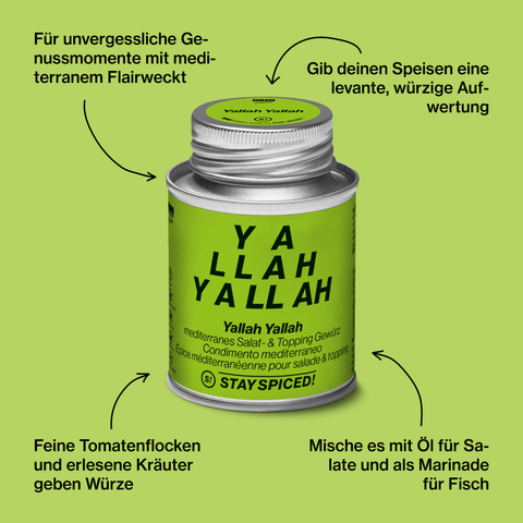 Yallah Yallah, mediterranes Salat- & Topping-Gewürz - STAY SPICED ! - 66016xM