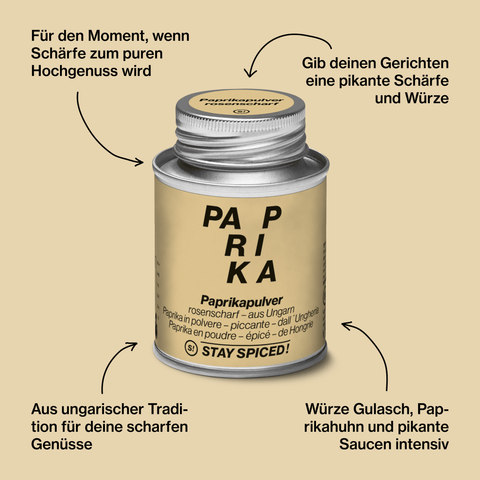 Paprika scharf - original ungarisch - STAY SPICED ! - 50157xM