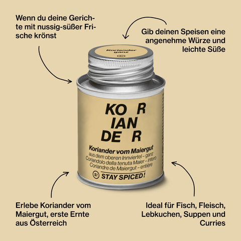 Koriander ganz vom Maiergut - STAY SPICED ! - 50285xL