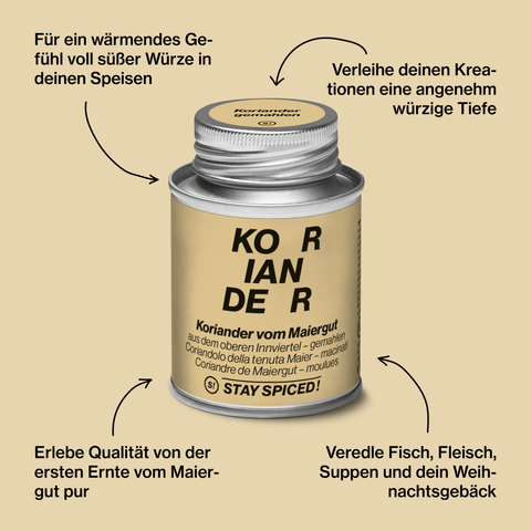 Koriander gemahlen vom Maiergut - STAY SPICED ! - 50310xM