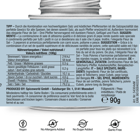Fleur de Sel / Flor de Sal - Drei Pfeffer - STAY SPICED ! - 54304xM