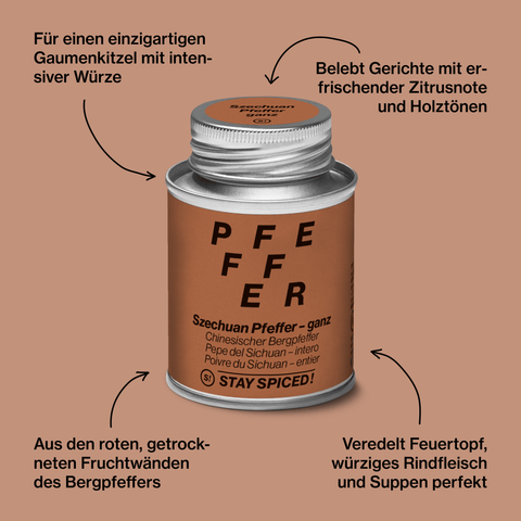 Szechuan-Pfeffer, Sichuan-Chin. Bergpfeffer ganz - STAY SPICED ! - 52208xM
