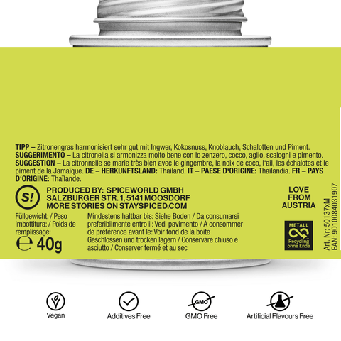 Lemongras - Zitronengras - gemahlen - thailändisch - STAY SPICED ! - 50137xM