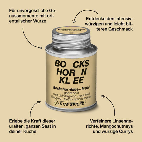 Bockshornkleesamen - Saat ganz - STAY SPICED ! - 50110xM