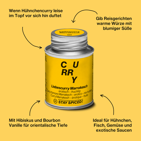 Liebescurry "Marrakesch" - erotisch fruchtige Currymischung - STAY SPICED ! - 64006xM