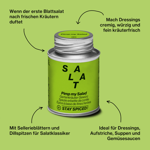 Salat Gartenkräuter Mix - fein Pimp my Salad Salatgewürz - STAY SPICED ! - 60105xL