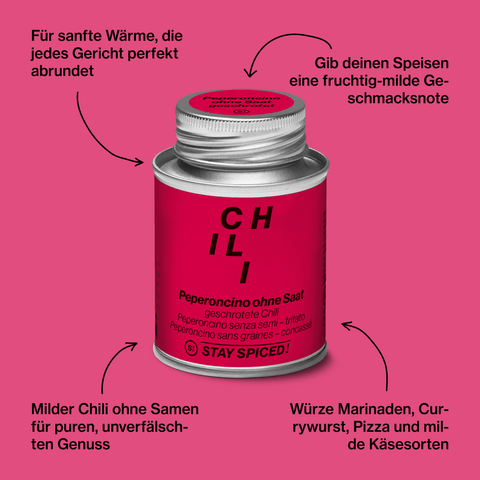 Chili / Peperoncino rot mild geschrotet ohne Saat - STAY SPICED ! - 56011xM