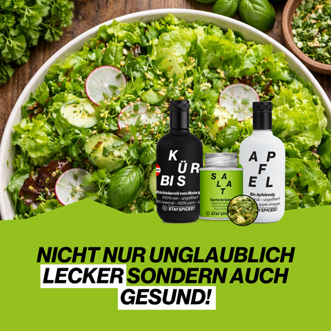 Genuss BUNDLE | Kürbiskernöl, Apfelessig + 1 Gartenkräuter Gewürz
