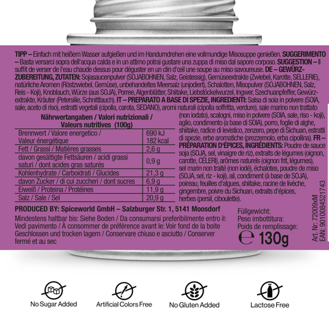 Misosuppe, vegane Suppenbasis - STAY SPICED ! - 72009xM