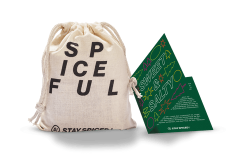 SWEET & SALTY | Gewürze Set | 4 Gewürze im Jutebeutel - STAY SPICED ! - 91060x