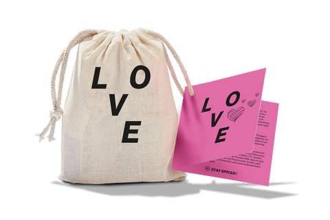 LOVE | Gewürze Set | 4 Gewürze im Jutebeutel - STAY SPICED ! - 91062x