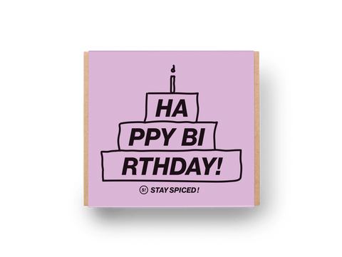 Banderole Happy Birthday Box LOSE - STAY SPICED ! - 90140x