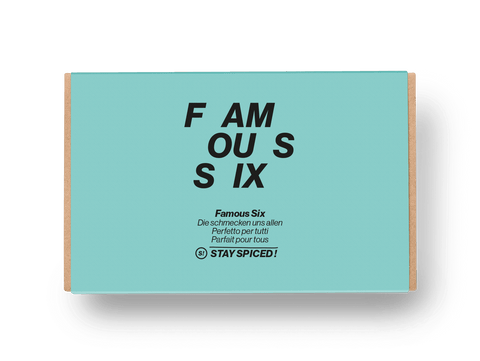 Banderole "FAMOUS SIX" für 6er Geschenkbox - LOSE - STAY SPICED ! - 90070x