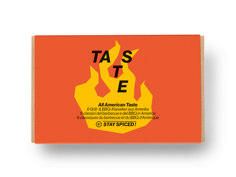 Banderole All American Taste Geschenkbox für 6er Gewürze LOSE - STAY SPICED ! - 90106x