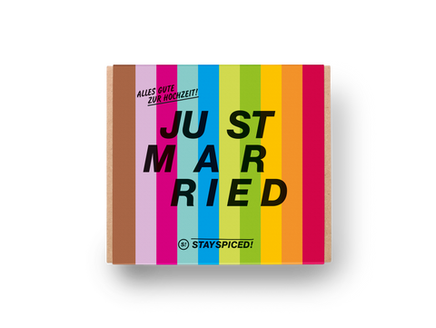 Fascette "JUST MARRIED" COLORATE per PLEASURE BOX - SCIOLTE