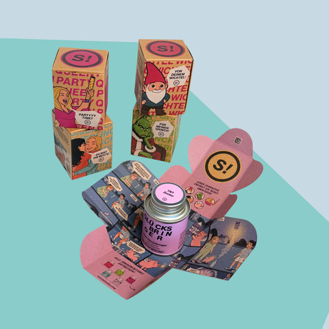Alle 5 S! Sonderedition im Set GLÜCKSBRINGER, PARTY QUEEN, GRINCH, LIEBLINGSMENSCH und WICHTEL