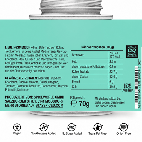 S! Sonderedition LIEBLINGSMENSCH | Gewürze Set | 1er Geschenkbox - STAY SPICED ! - S57013